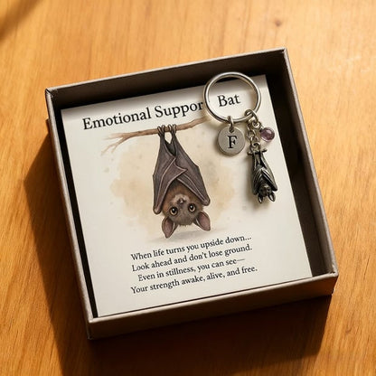 🔥LAST DAY 50% OFF - 🦇Emotional Support Bat Inspirational Keychain