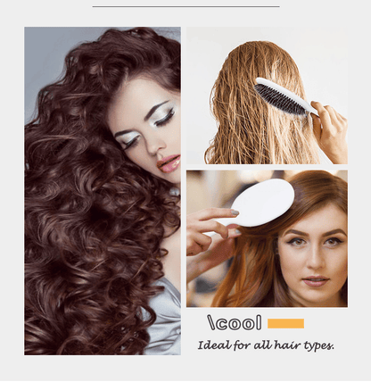 🔥 🏆 #1 Bestselling🏆Viral World-Famous 5x Sold Out Paddle Brush - Smoother, Stronger, Shinier Hair - Boar Bristle Brush with Nylon Bristles and Microsphere Massaging Tips