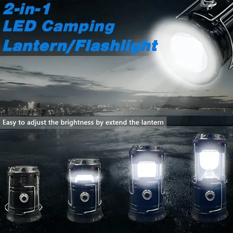 Collapsible LED Camping Lanterns Lightweight Waterproof Solar