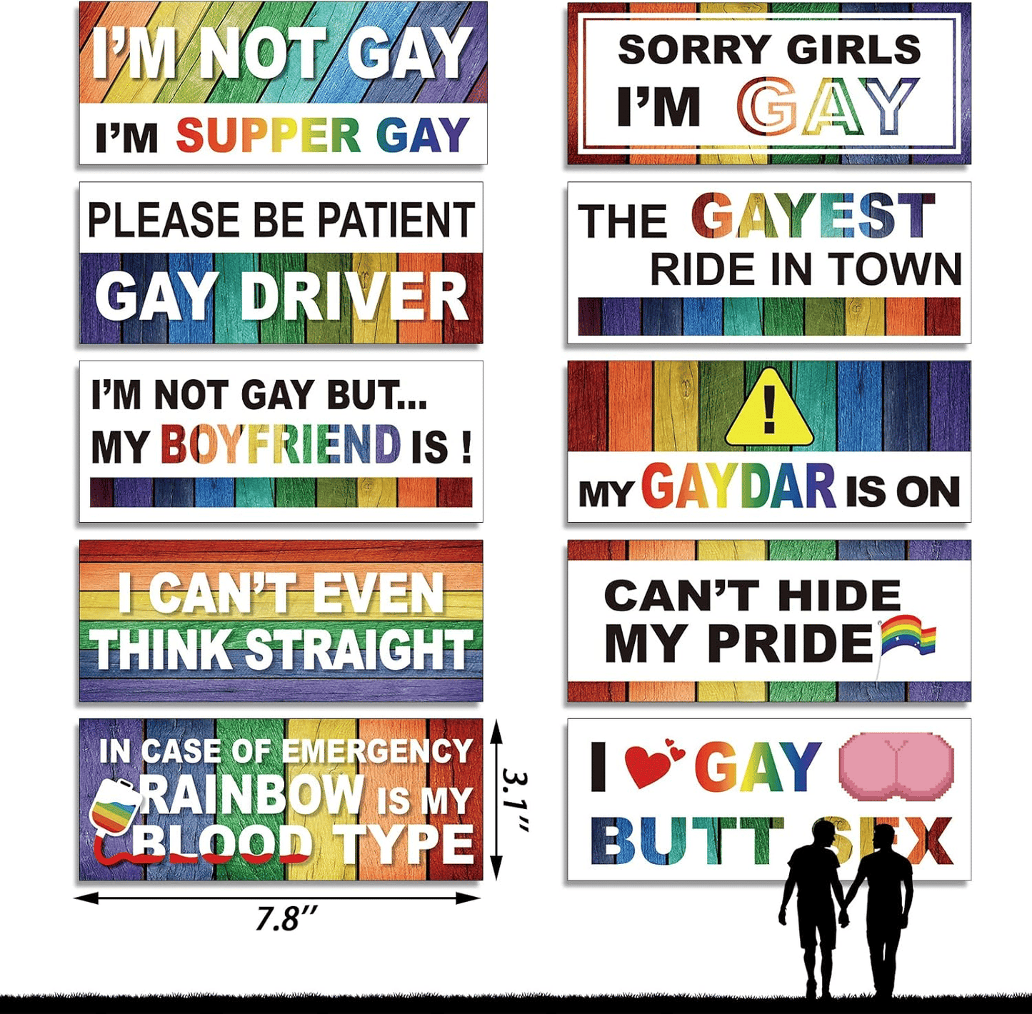 🏆Flash Sale⚡8K+ SOLD! Almost Gone-💥10 Pcs Funny LGBT Stickers Set🌈