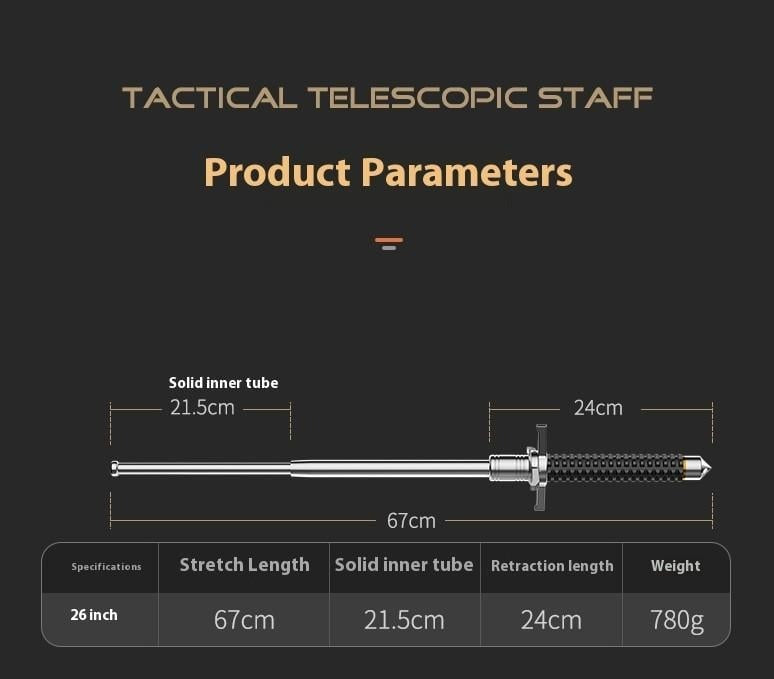 Legal Self-Defense Telescopic Swing Stick Camping Hiking Climbing Stick