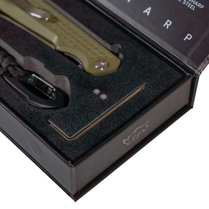 MUCTAC Ceros Folding Knife D2 Steel 3.8" Blade OD Green G10 Liner Lock EDC